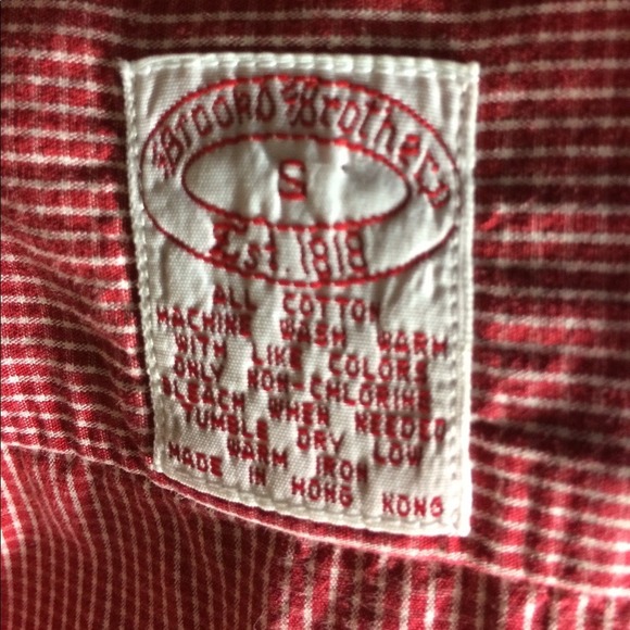 Vintage 1990s‎ Brooks Brothers Red & White Checkered Short Sleeve Button Up - Picture 3 of 3